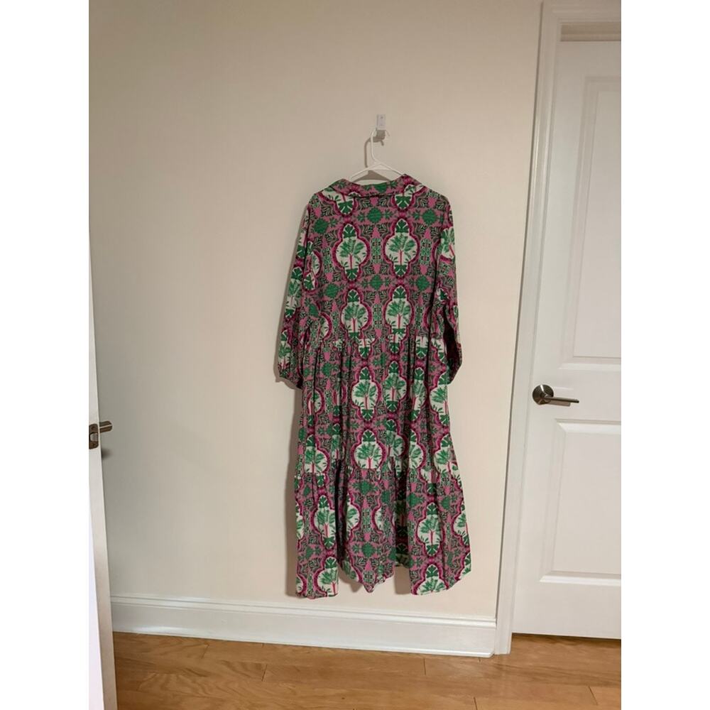 Anthropologie’s Maeve The Bettina Tiered Shirt Dress in Pink, EUC, Size 3X - Picture 4 of 4